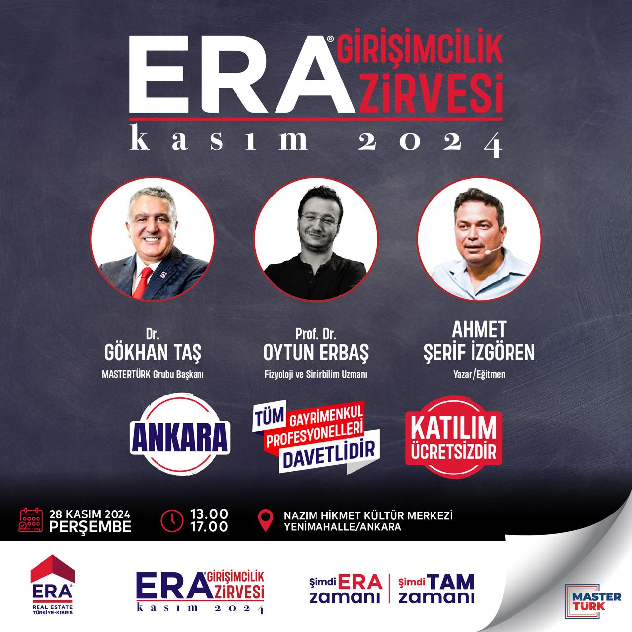 ERA Girişimcilik Zirvesi 28 Kasım 2024 Ankara