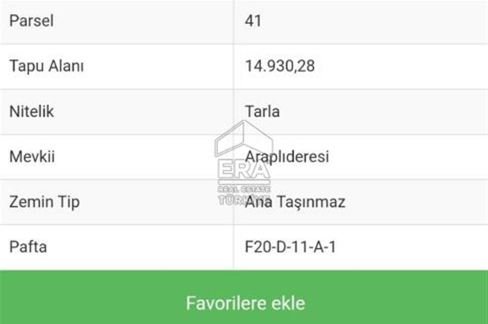 İSTANBUL /SİLİVRİ  DEĞİRMENKÖY SATILIK DÖRT TOPU TARLA TOPLAM 49.550m2