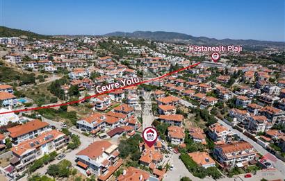 Datça Merkezde Satılık 550m2 Deniz Manzaralı Bahçeli Taş Konak