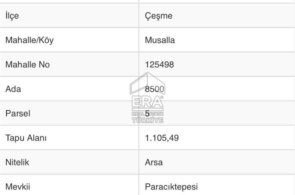 Çeşmede satılık arsa