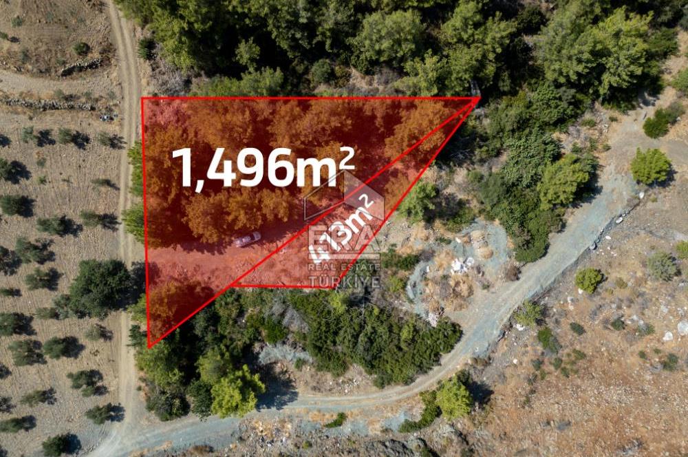 Datça Kızılbük'te Satılık Denize 600m 1.496,48m2 Tarla