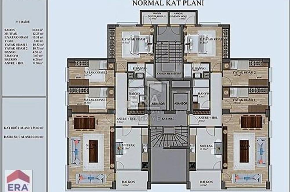 Kartal Atalarda Deniz Manzaralı 3+1 Satılık Daire