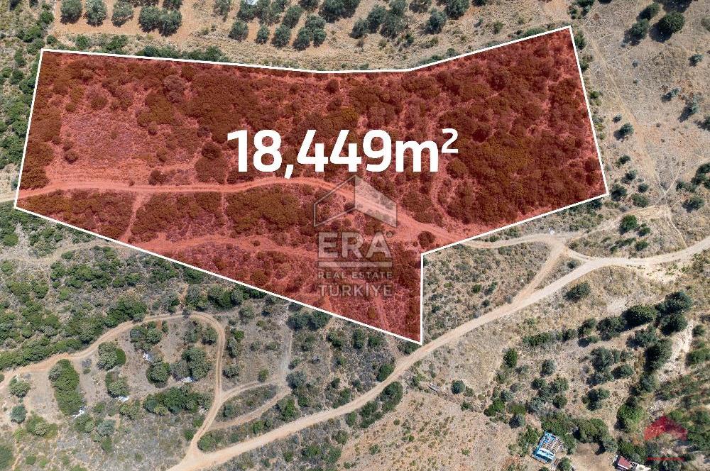 Datça Merkezde İmar Sınırında Deniz Manzaralı 18.449m2 Tarla