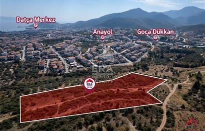 Datça Merkezde İmar Sınırında Deniz Manzaralı 18.449m2 Tarla