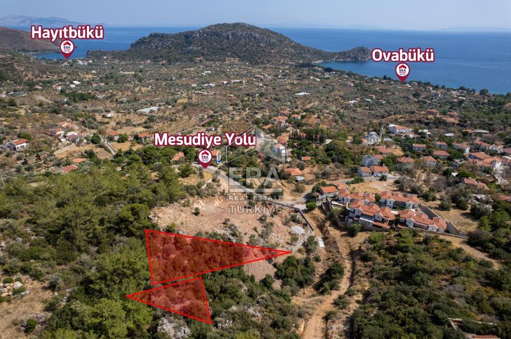 Datça Mesudiye'de 446,66m2 Kapanmaz Deniz Manzaralı Tarla