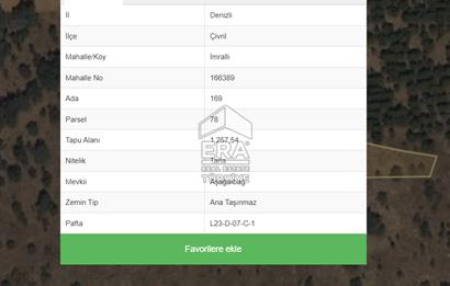 Denizli Çivril İmrallı'da 1257 m2 Satılık Tarla