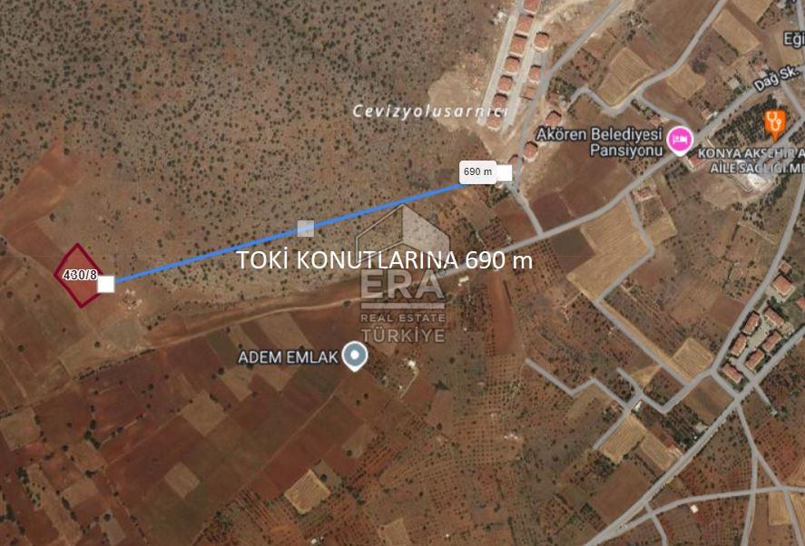 KONYA AKÖREN AĞALAR MAHALLESİ SATILIK 4.830 m² TARLA​