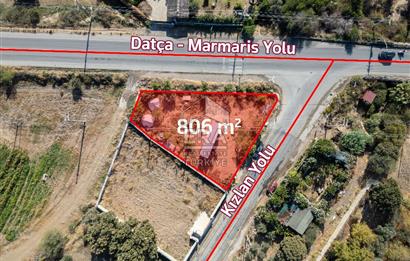 Datça Kızlan’da 806m2 Yola Sıfır Satılık Tarla