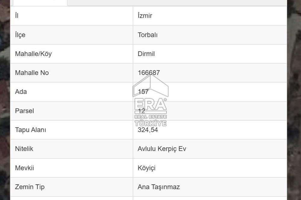 Torbalı Dirmil Köyiçinde 2 kat imarlı Müstakil Tapulu Arsa 