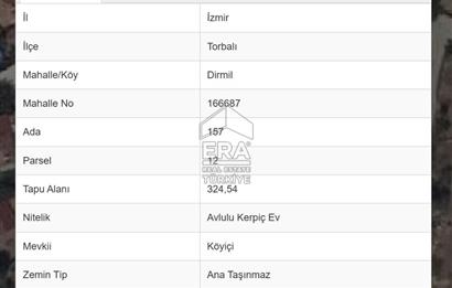 Torbalı Dirmil Köyiçinde 2 kat imarlı Müstakil Tapulu Arsa 