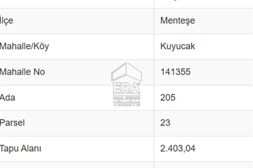 Muğla Kuyucak Memigölü Civarı 2403 m2 Satılık Tarla