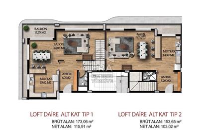 ERA SÖZ GAYRİMENKUL MİXTUM LİFE SATILIK 2+1 DUBLEKS LOFT DAİRE