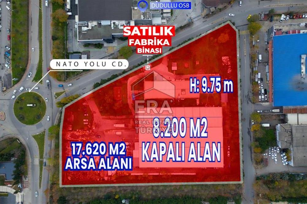 DUDULLU OSB SATILIK 17620 M2 ARSA ALANINA SAHİP FABRİKA BİNASI