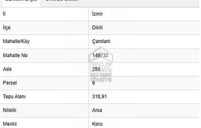 DİKİLİ ÇANDARLIDA İMARA YAKIN YATIRIMLIK ARSA !!!