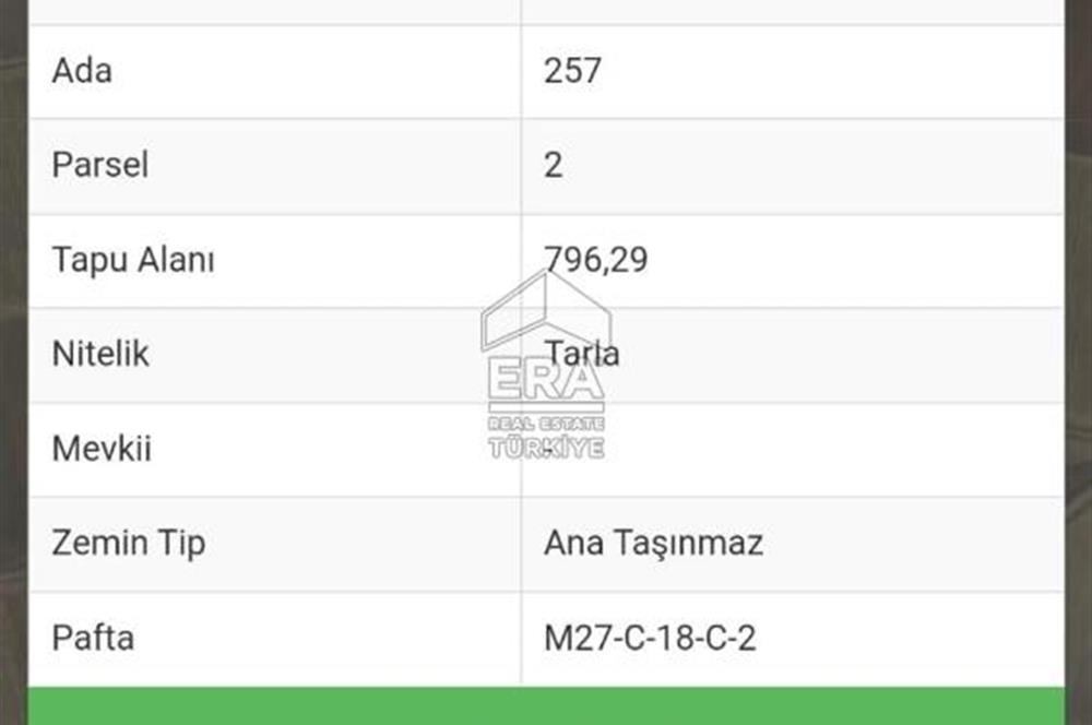 GEVREKLİ'DE SATILIK 796 M2 TARLA