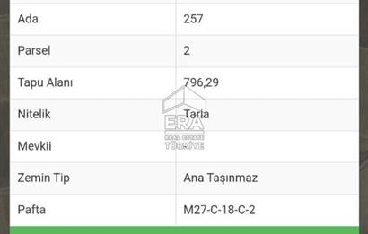 GEVREKLİ'DE SATILIK 796 M2 TARLA