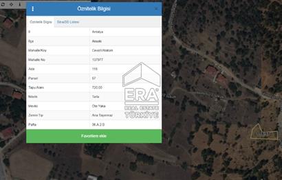 AKSEKİ CEVİZLİ'DE YOL CEPHELİ SATILIK 720 m2 TARLA