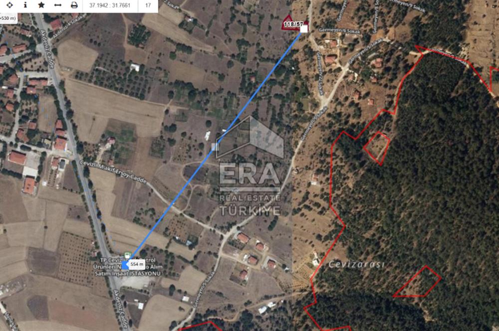 AKSEKİ CEVİZLİ'DE YOL CEPHELİ SATILIK 720 m2 TARLA