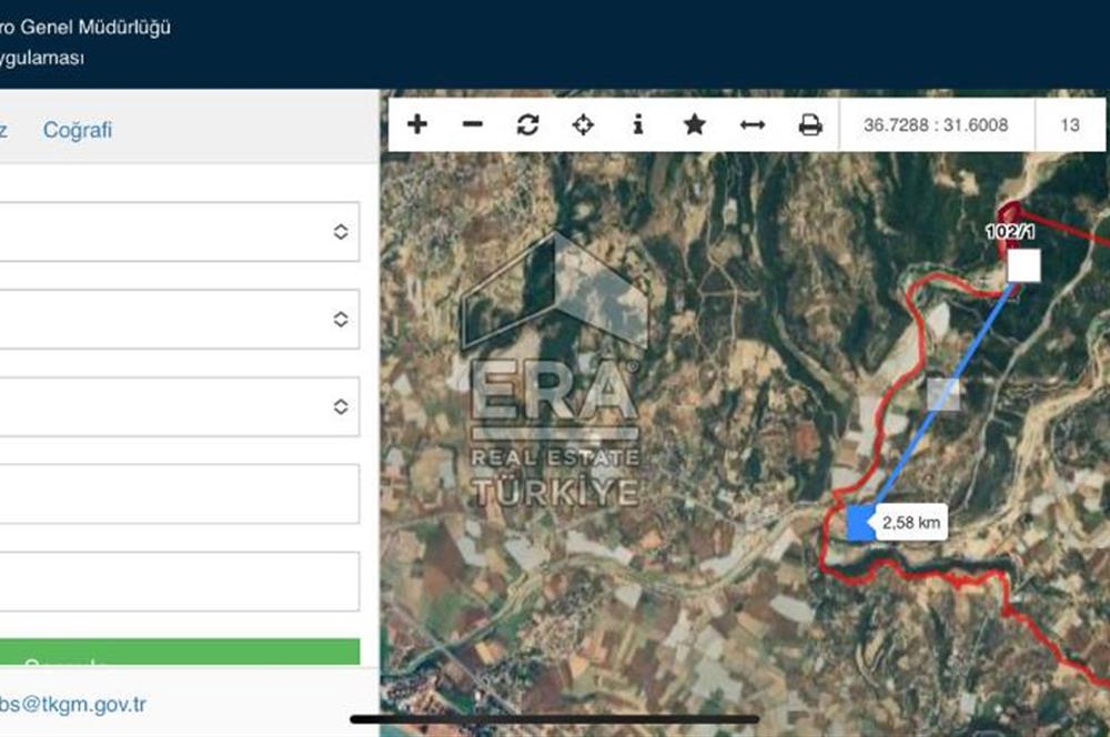 Antalya Manavgat Uzunlar Satılık Tarla