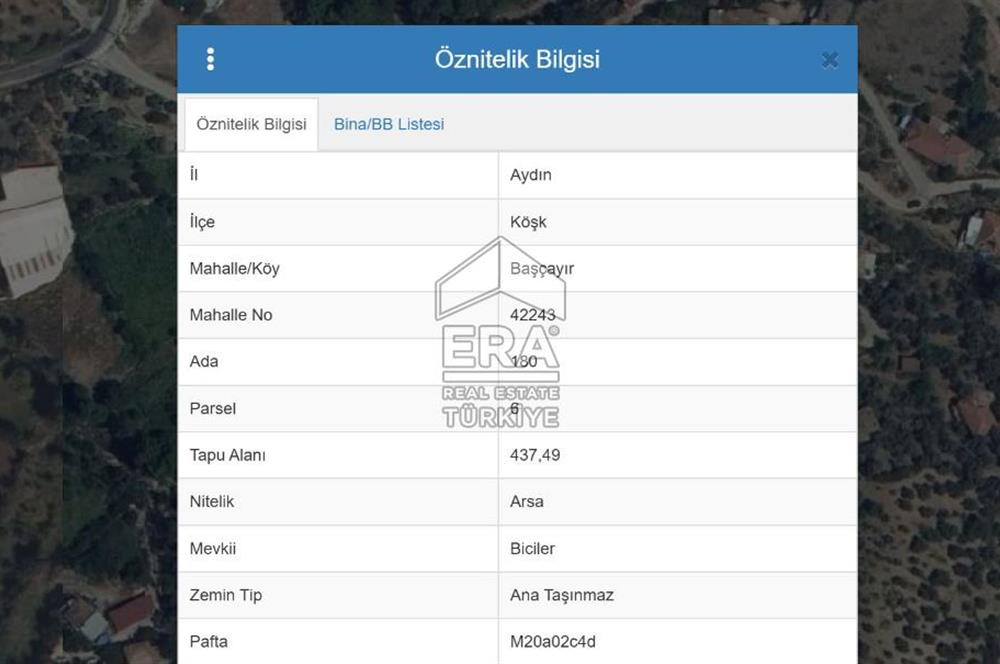 Aydın Köşk Satılık Köyiçi İmarlı Müstakil Tapulu Arsa