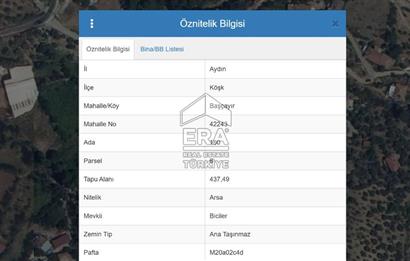 Aydın Köşk Satılık Köyiçi İmarlı Müstakil Tapulu Arsa