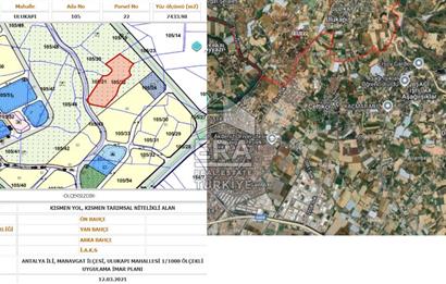MANAVGAT ULUKAPI'DA İMAR SINIRINDA 1471 M2 SATILIK TARLA