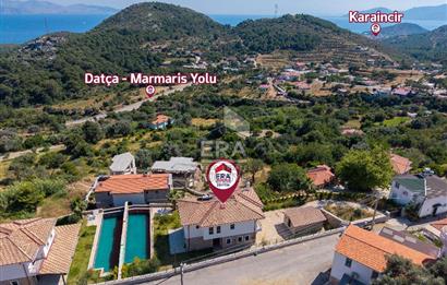 Datça Emecikte 1000m2 Arsa İçinde Deniz Manzaralı,Havuzlu Villa