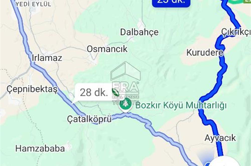 GÜNEY KÜYÜNDE ORMAN ARAZİSİNE KOMŞU 2 KAT İMARLI 2063 M2 ARSA