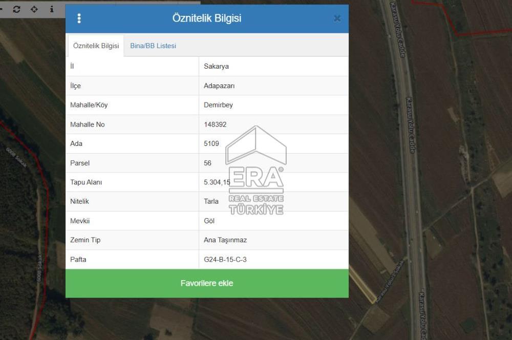 ERA KARAT DEMİRBEYDE 5.304 M2 SATILIK TARLA