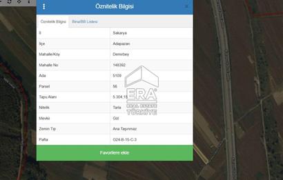 ERA KARAT DEMİRBEYDE 5.304 M2 SATILIK TARLA
