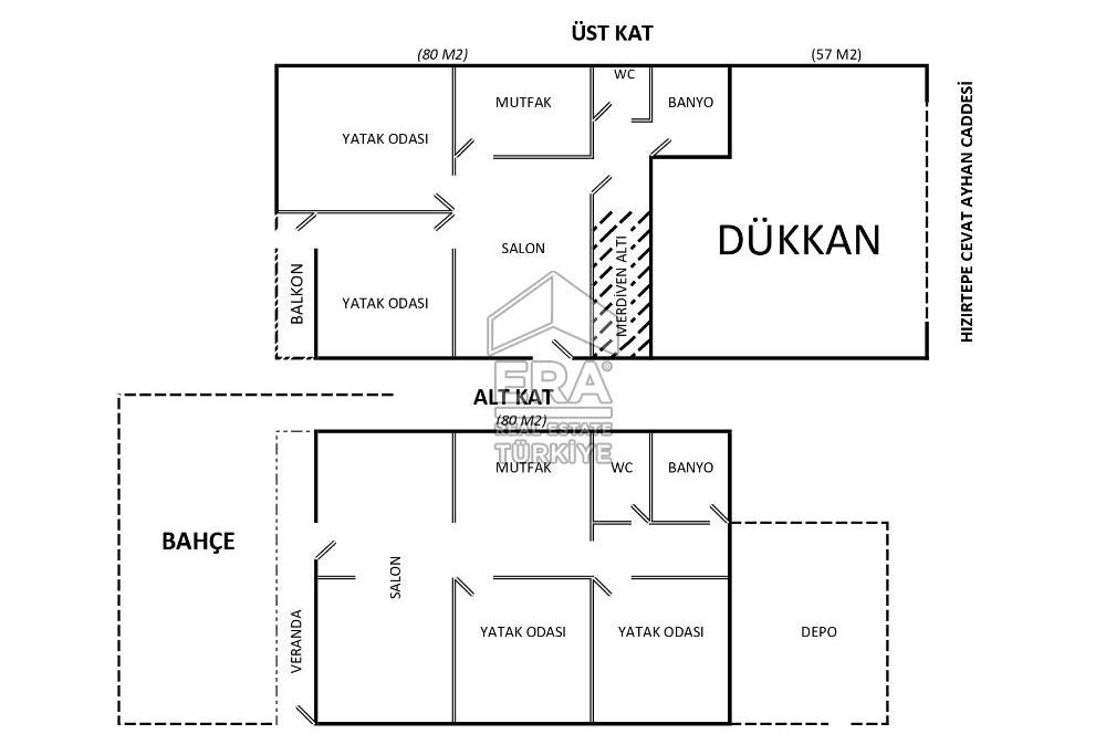 ERA KARAT-HIZIRTEPE'DE SATILIK BİNA 2 DAİRE, 1 DÜKKAN, 1 DEPO