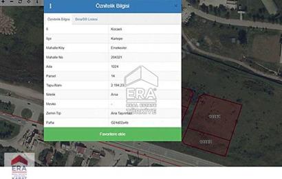 ERA KARAT KARTEPE EMEKEVLERDE 2.194 M2 SATILIK ARSA