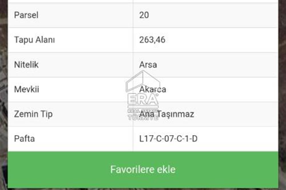 İZMİR SEFERİHİSAR'DA CADDEYE 120M/264 M2 SATILIK ARSA