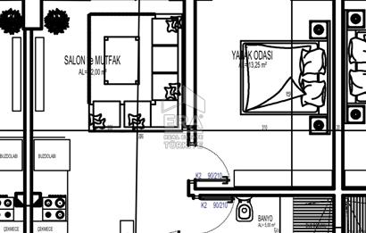 Altınovada havuzlu sitede satılık 1+1 daire