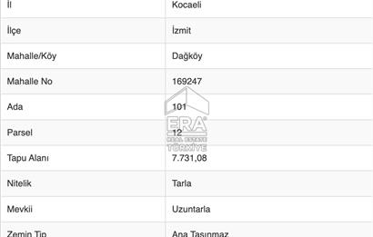 İZMİT DAĞKÖY SATILIK 17185 m2 TARLA VE EV - SATILIK FINDINLIK