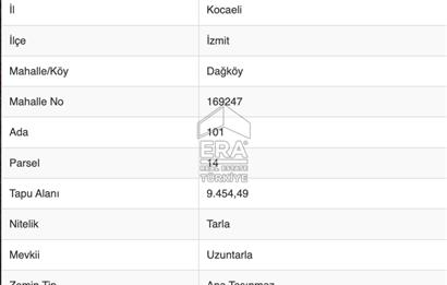 İZMİT DAĞKÖY SATILIK 17185 m2 TARLA VE EV - SATILIK FINDINLIK