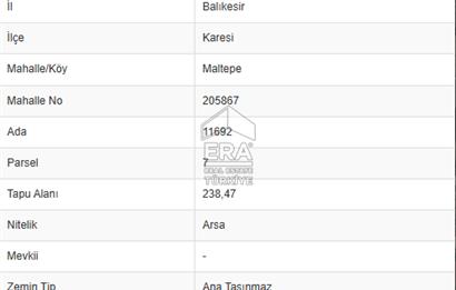 ERA PORT GÜVENCESİYLE ANA YOL ÜZERİ TİCARİ + KONUT İMARLI ARSA