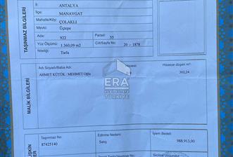 MANAVGAT ÇOLAKLI DENİZ TARAFINDA SATILIK TARLA