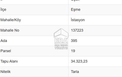 Eşme'de Kuru Marjinal Tarım Vasıflı GES'e Uygun Satılık Tarla