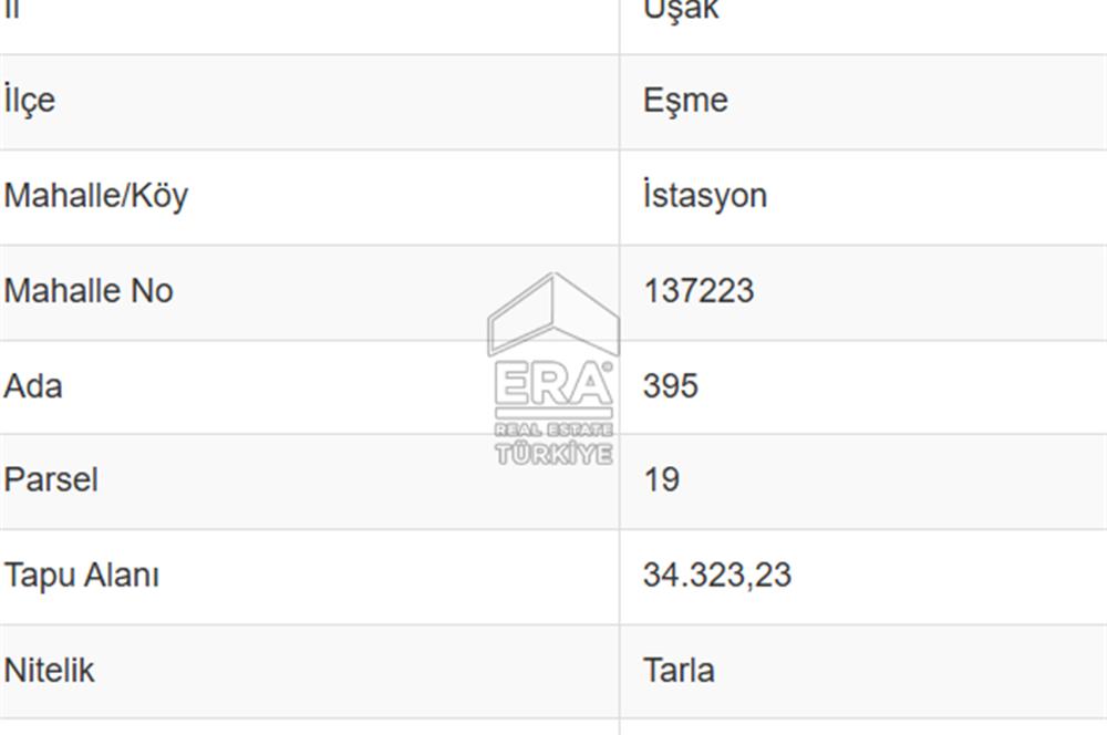 Eşme'de Kuru Marjinal Tarım Vasıflı GES'e Uygun Satılık Tarla