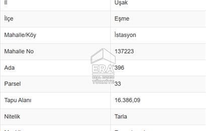 Eşme'de Kuru Marjinal Tarım Vasıflı GES'e Uygun Satılık Tarla