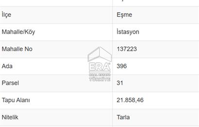 Eşme'de Kuru Marjinal Tarım Vasıflı GES'e Uygun Satılık Tarla