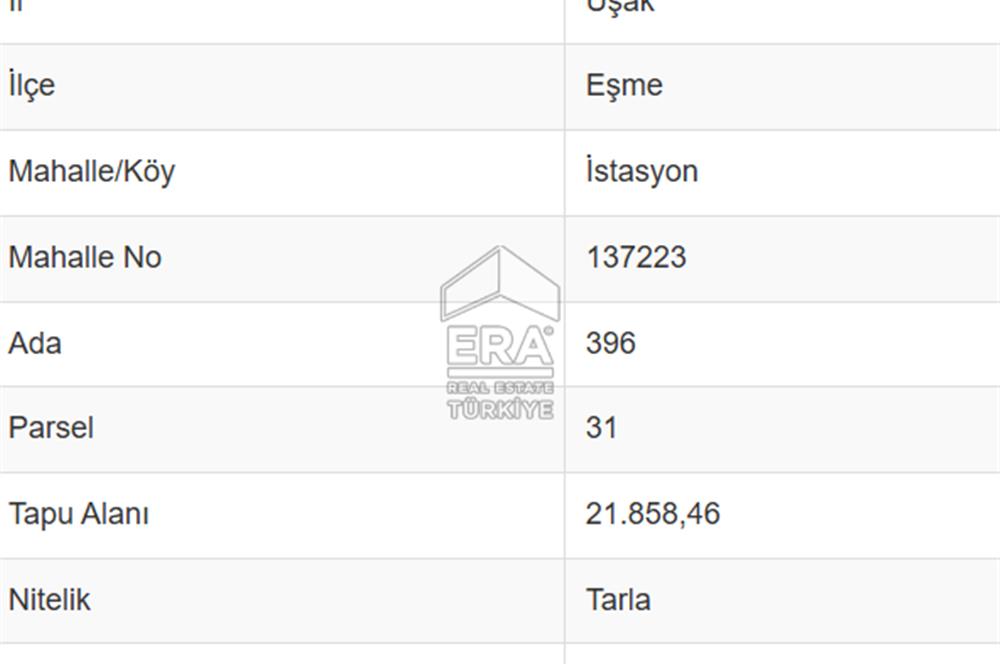 Eşme'de Kuru Marjinal Tarım Vasıflı GES'e Uygun Satılık Tarla