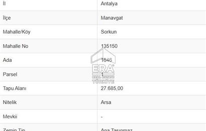 ANTALYA MANAVGAT SORGUN MH SATILIK 45 M2 ARSA HİSSESİ 