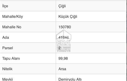 Çiğli Ata Sanayi Yakınında Satılık 100 m2 Arsa
