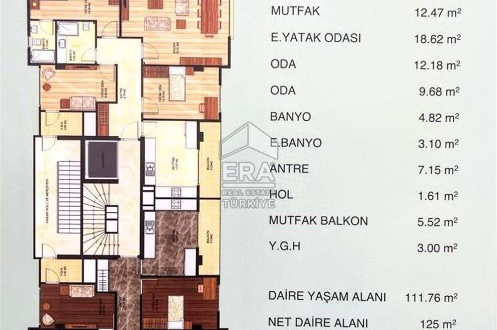 Şemsettin Günaltay Caddesinde 7 katlı binada 6. Katta net 112 m2