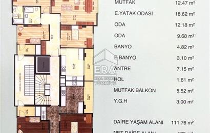 Şemsettin Günaltay Caddesinde 7 katlı binada 6. Katta net 112 m2