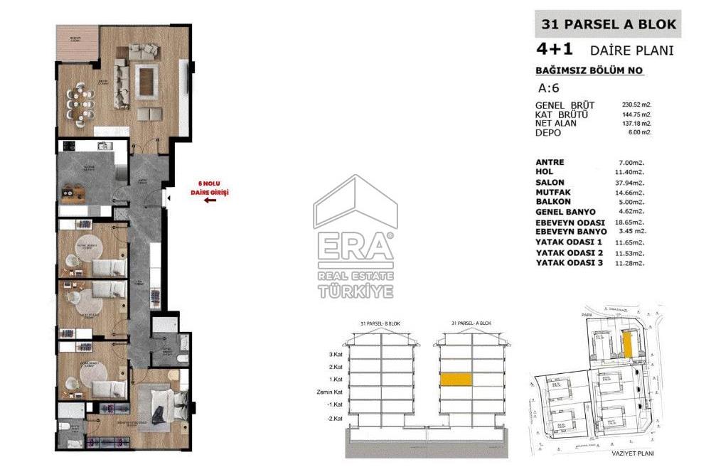 ALA ÇAMLICA KONAKLARI'NDA 4+1 SATILIK FERAH DAİRE