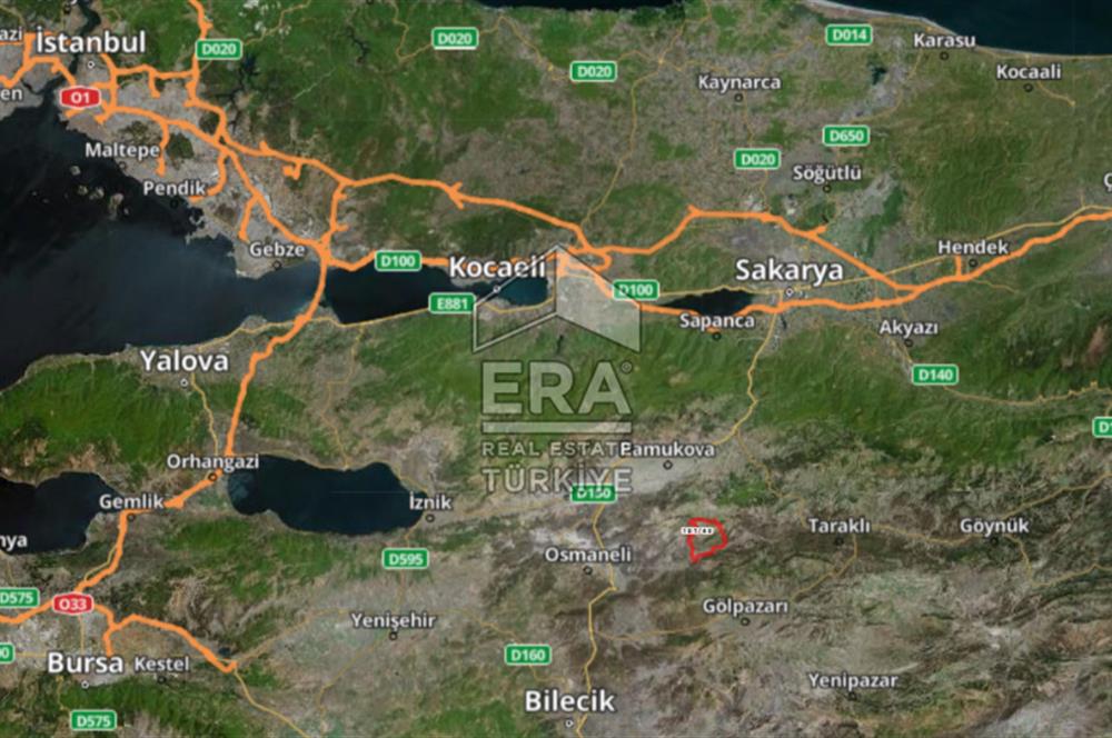 ERA KARAT SAKARYA GEYVE KARACAÖREN’DE SATILIK 2.106 M2 TARLA