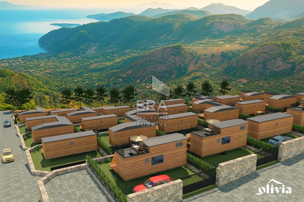 Datça Mesudiye'de Deniz Manzaralı Satılık 180 m2 Yaşam Alanı